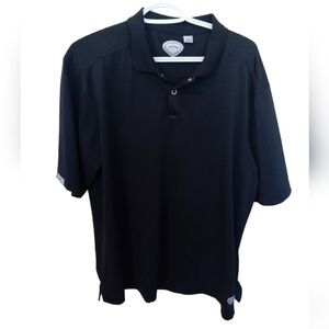 Men's Calloway X Series Golf Shirt Polo Sports Logo Solid Black‎ Size Large